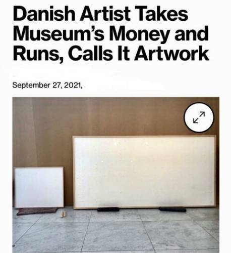 Художника обязали возвратить музею 76 000 долларов США после того, как он воссоздал свои старые работы и вернул пустые холсты