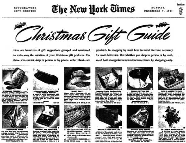 Оригінальні різдвяні подарунки 1941 року від газети The New York Times