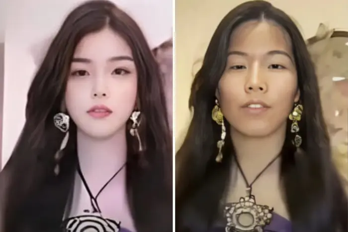 Китайська стрімерка взірвала мережу, коли фільтр краси злетів з її обличчя (фото)