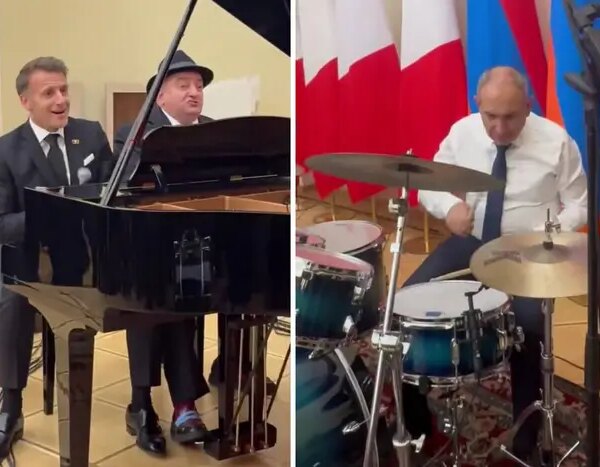 Макрон заспівав на вечері в Єревані, а прем’єр-міністр Вірменії зіграв&hellip;