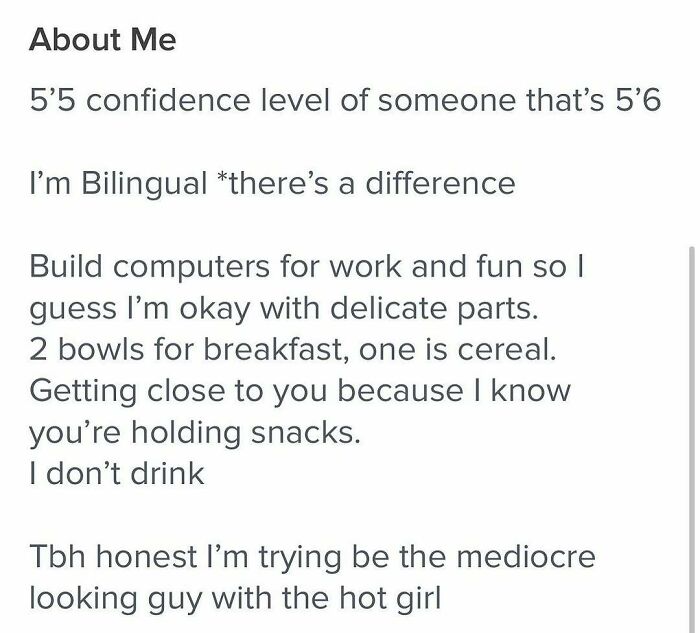 80 найдивніших біографій з Tinder: розкажуть про людину все 11