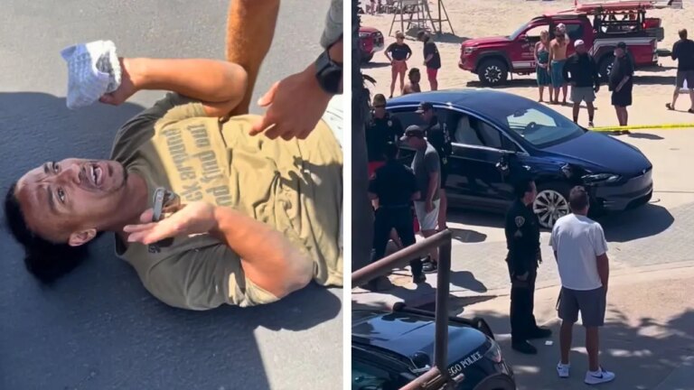 Перехожі затримали водія Tesla, що намагався втекти 13