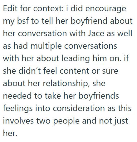 Friend decides to tell best friend’s boyfriend that her 20-year-old girlfriend soft-cheated on him after she didn't tell him herself, now they are back together: 'Her boyfriend said she doesn’t trust me anymore, that’s fine' 49 Friend decides to tell best friend’s boyfriend that her 20-year-old girlfriend soft-cheated on him after she didn't tell him herself, now they are back together: 'Her boyfriend said she doesn’t trust me anymore, that’s fine' 49